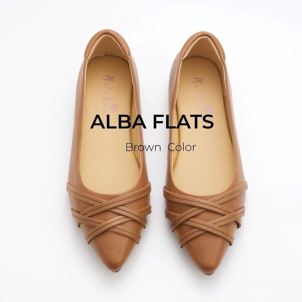ภาพอธิบายเพิ่มเติมของ Sheepskin shoes Alba flat L-2206 Size 35-41