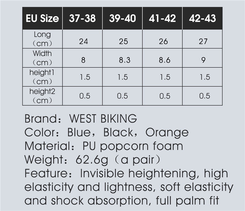 ลองดูภาพสินค้า WEST BIKING แผ่นรองพื้นรองเท้า เมมโมรี่โฟม ระงับกลิ่น ระบายอากาศ สําหรับขี่จักรยาน เล่นกีฬา