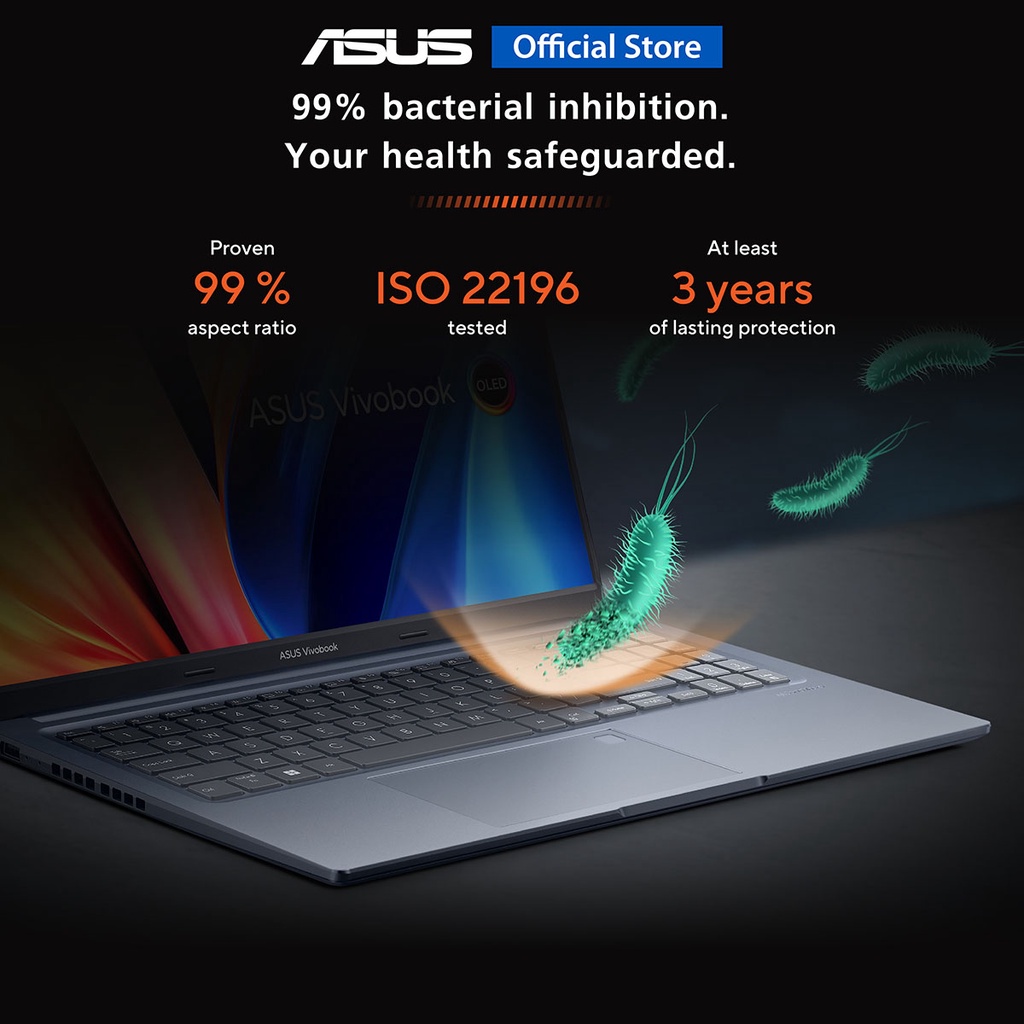 มุมมองเพิ่มเติมของสินค้า ASUS VivoBook 16 (D1603QA-MB501WS), 16 inch thin and light laptop, WUXGA, Ryzen 5 5600H, 8 GB DDR4, 512GB M.2 PCIe 3.0 SSD