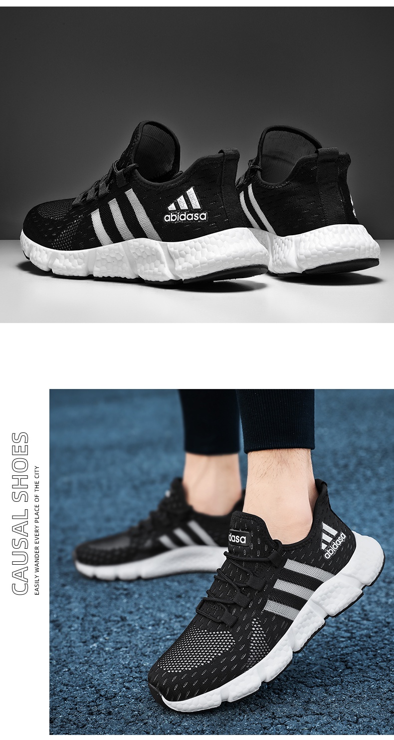 รูปภาพเพิ่มเติมของ รองเท้ากีฬา รองเท้าผ้าใบลําลอง ระบายอากาศได้ดี สวมใส่สบาย สีดํา สีขาว สไตล์คลาสสิก เหมาะกับการวิ่งจ๊อกกิ้ง สําหรับผู้ชาย และผู้หญิง