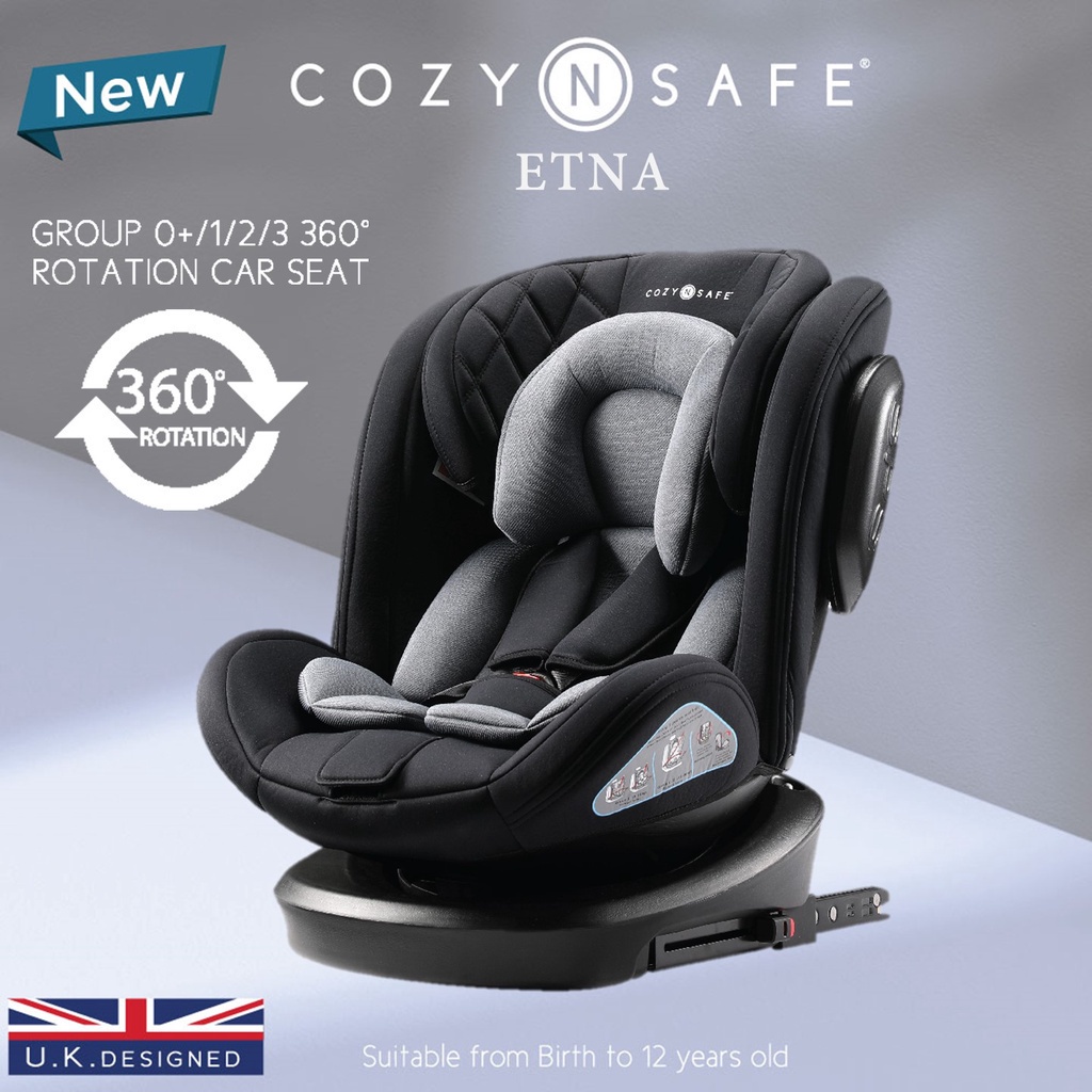 ภาพประกอบของ COZY N SAFE ETNA CAR SEAT - BLACK คาร์ซีท รุ่น Etna รุ่นหมุนได้ 360 องศา