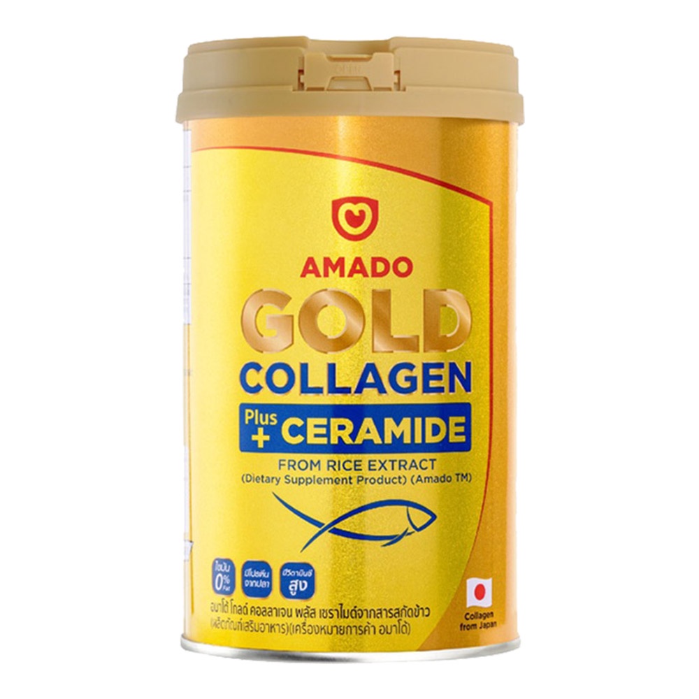 รายละเอียดเพิ่มเติมเกี่ยวกับ Amado Colligi Collagen TriPeptide คอลลิจิ คอลลาเจน / Amado Gold Collagen โกลด์ คอลลาเจน