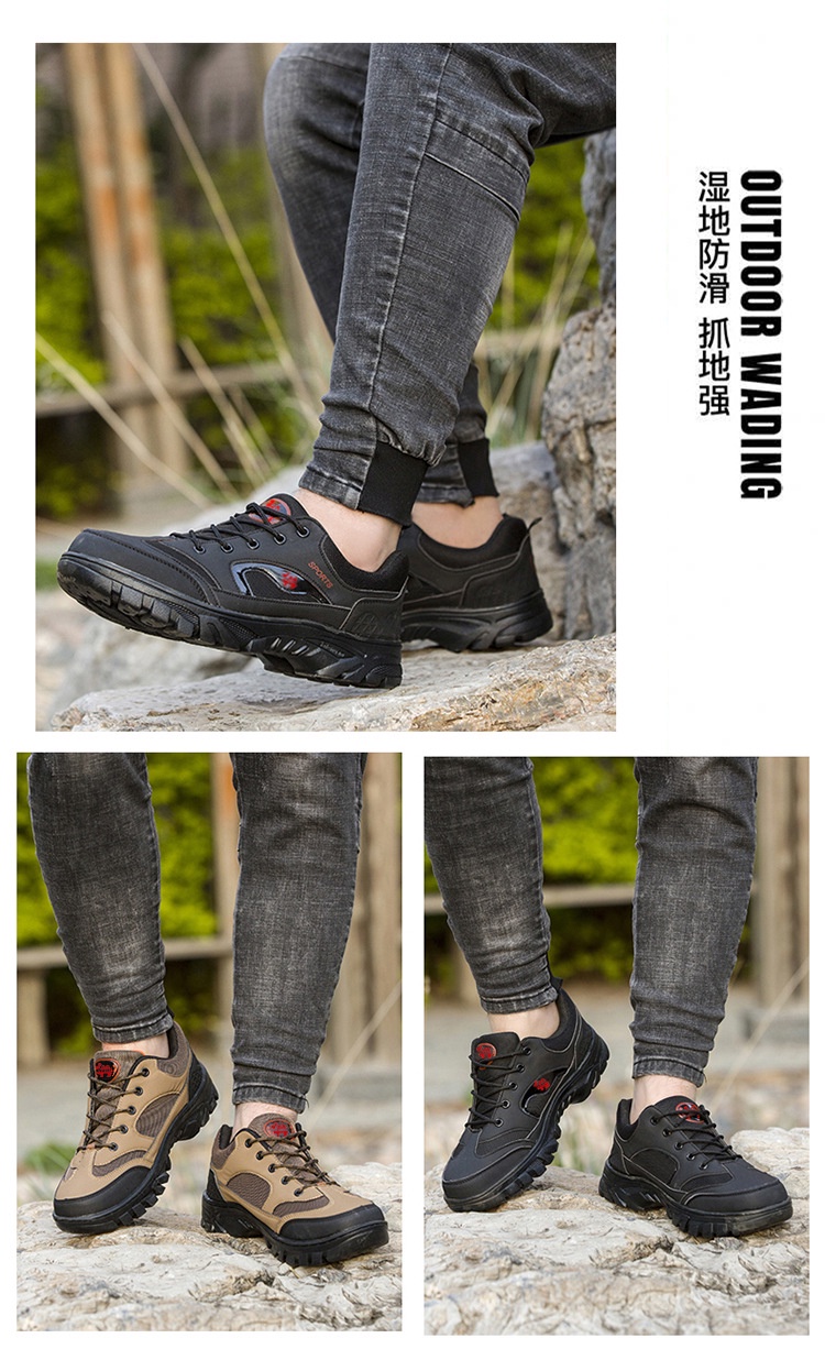 ภาพประกอบคำอธิบาย QiaoYiLuo รองเท้าปีนเขา รองเท้าเดินป่าสำหรับผู้ชาย มี 3 สีให้เลือก