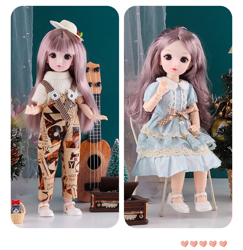 ลองดูภาพสินค้า ตุ๊กตา ข้อต่อขยับได้ 23 ข้อต่อ 1/6 BJD ขนาด 30 ซม. ของเล่นสําหรับเด็กผู้หญิง