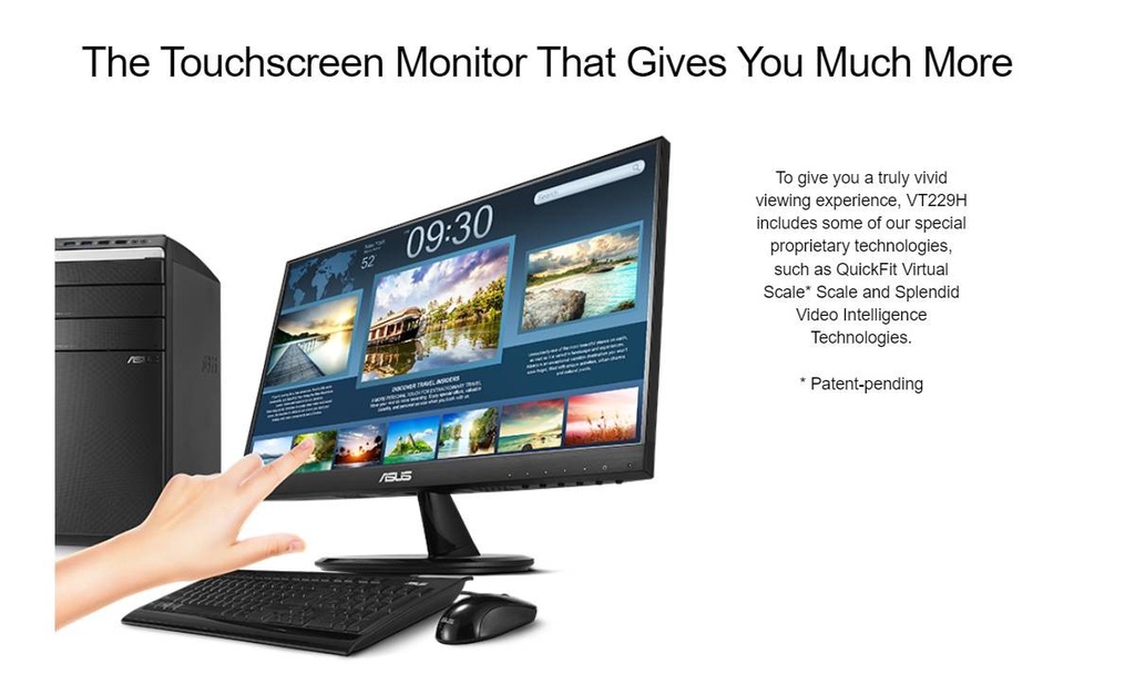 ASUS MONITOR VT229H TOUCH 21.5 FHD 1920X1080 10 POINT TOUCH IPS By ...