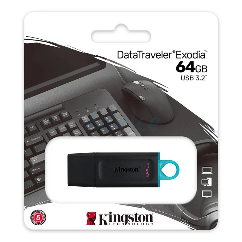 รูปภาพรายละเอียดของ KINGSTON 64GB Flash Drive แฟลชไดร์ฟ (DTX) USB 3.2 Black