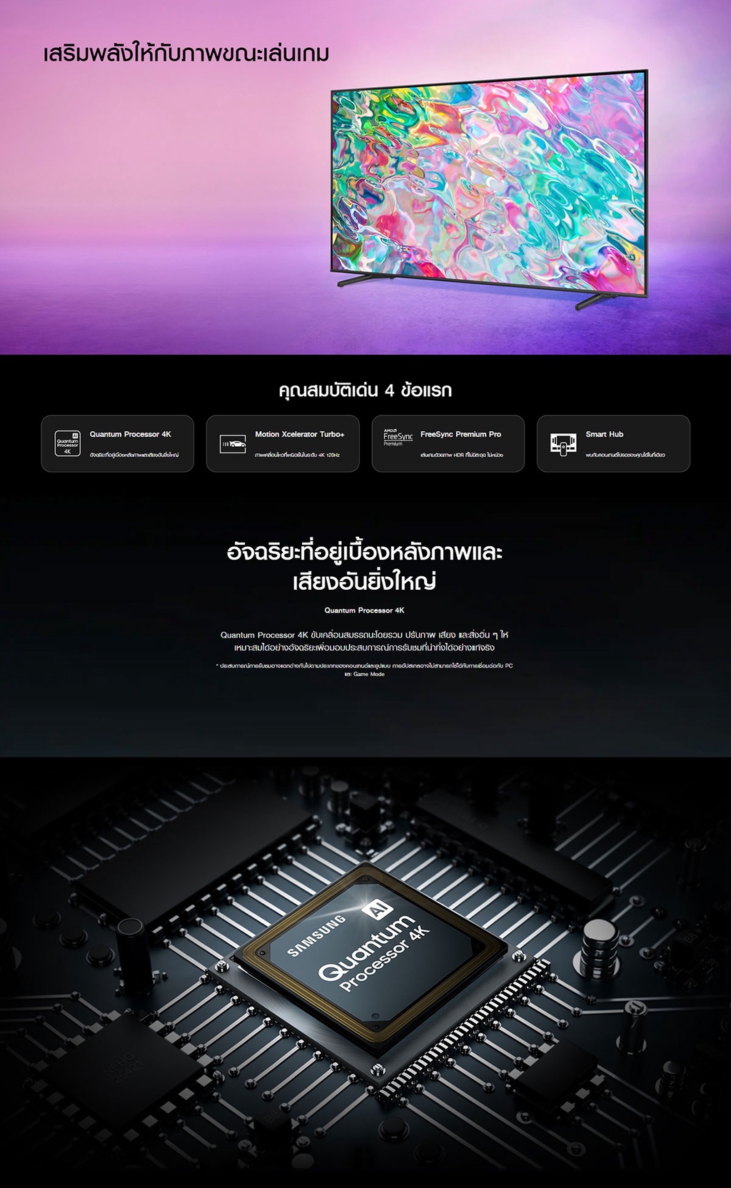 มุมมองเพิ่มเติมเกี่ยวกับ SAMSUNG TV QLED 4K (2022) Smart TV 55 นิ้ว Q70B Series รุ่น QA55Q70BAKXXT