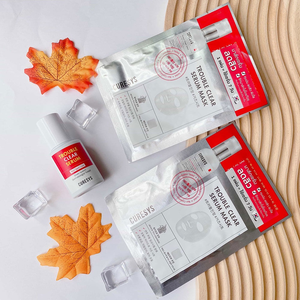 CURESYS Trouble Clear Serum Mask 23g เคียวร์ซิส แผ่นมาสก์หน้า. | Shopee ...