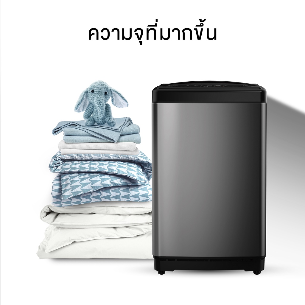 มุมมองเพิ่มเติมของสินค้า เฉพาะรุ่น WDQY1014EVJMT Hisense เครื่องซักผ้าฝาบน / ฝาหน้า New ไม่มีบริการติดตั้ง