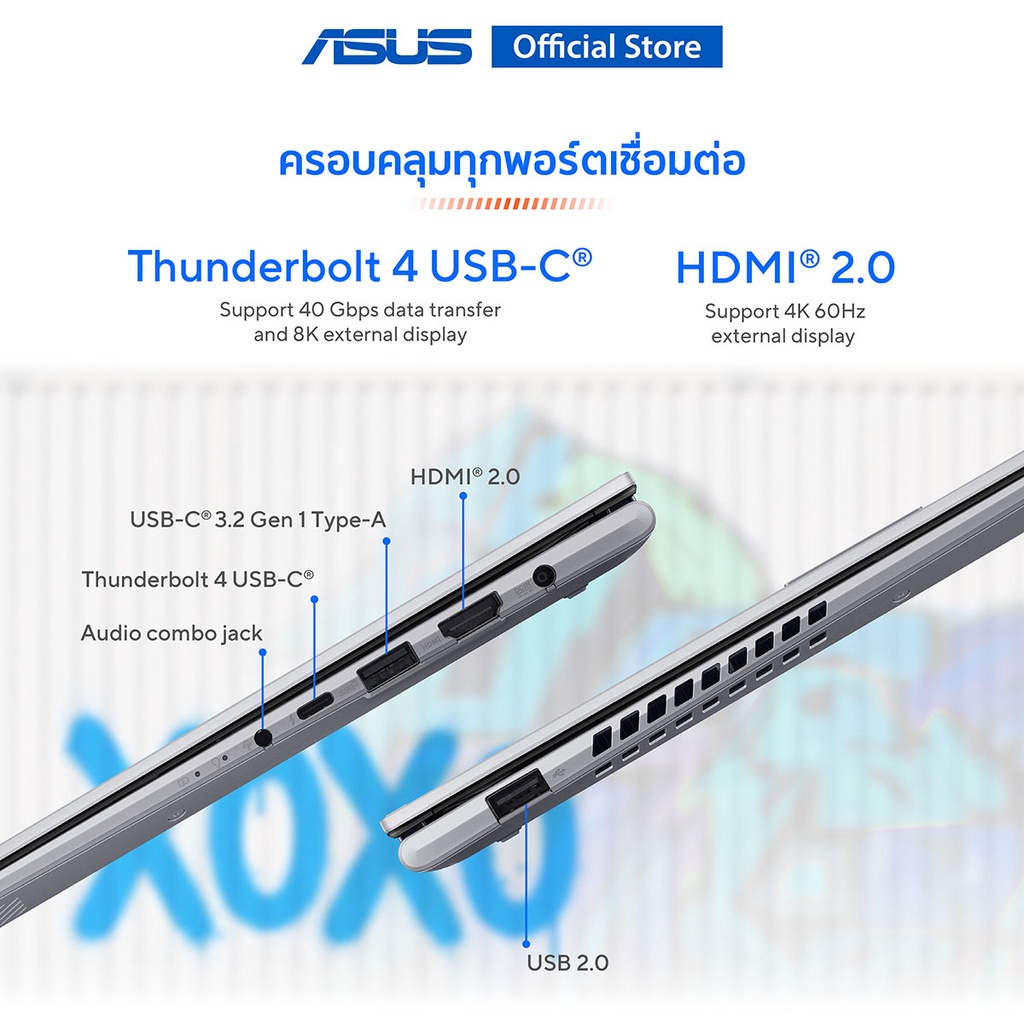 ภาพประกอบคำอธิบาย ASUS Vivobook S 14 Flip OLED (TP3402ZA-KN522WS), 14 inch thin and light laptop, IPS, Intel 12th Gen Core i5 12500H, 16 GB DDR4, 512 GB PCIe 4.0 SSD