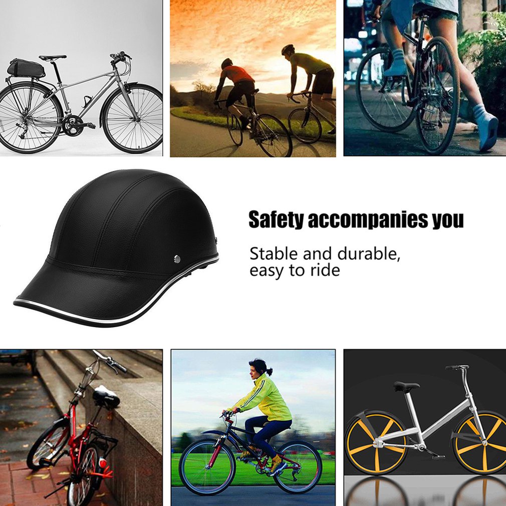 รูปภาพเพิ่มเติมของ หมวกกันน็อคหนัง กันลม สําหรับผู้ใหญ่ เหมาะกับขี่จักรยาน เบสบอล