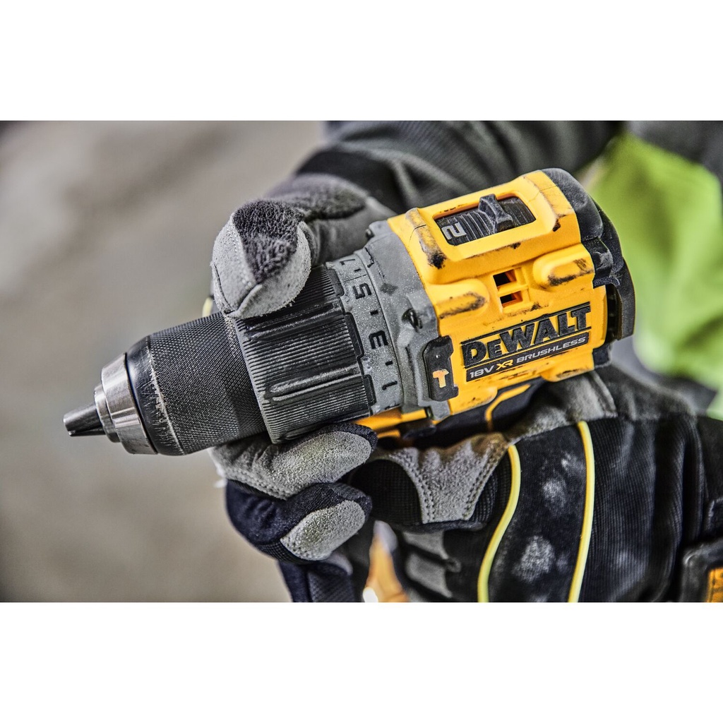 คำอธิบายเพิ่มเติมเกี่ยวกับ DEWALT สว่านกระแทกไร้สายไร้แปรงถ่าน 20V Max พร้อมแบตเตอรี่ Powerstack กล่อง TSTAK รุ่น DCD805E1T-B1