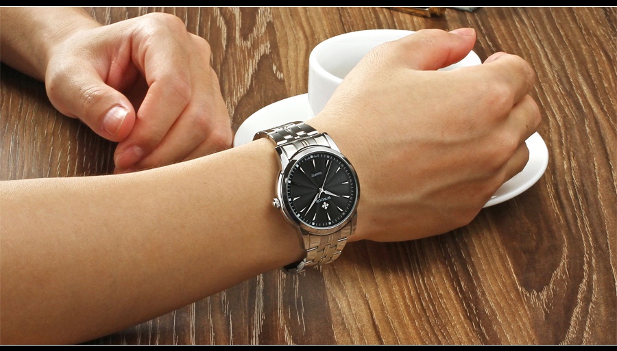 ภาพอธิบายเพิ่มเติมของ Wwoor นาฬิกาข้อมือ สายสแตนเลส กันน้ํา แฟชั่นสําหรับผู้ชาย 8028