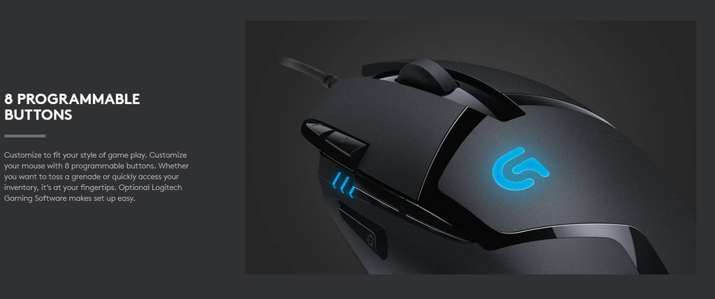 เกี่ยวกับสินค้า Logitech G402 Hyperion Fury FPS Gaming Mouse 4,000 DPI ( เมาส์เกมมิ่ง สำหรับเกม FPS ปุ่มมาโคร 8 ปุ่ม )