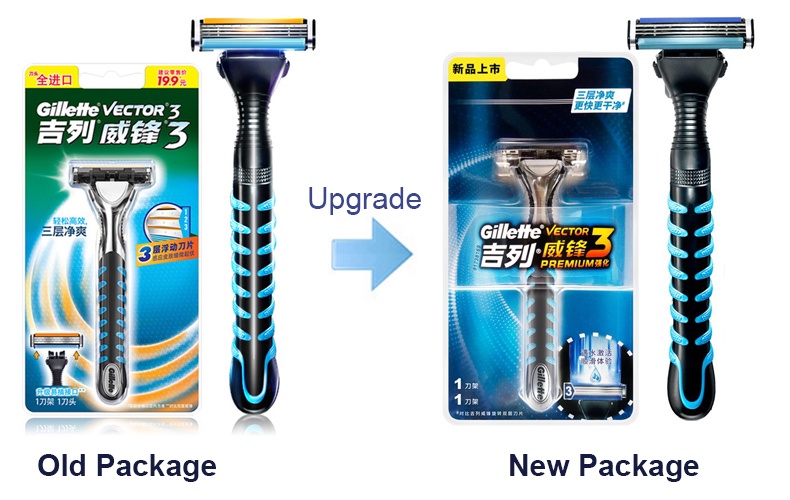 Gillette Vector 3 ใบมีดโกนหนวดเครา 3 ชั้น แบบเปลี่ยน บางพิเศษ ปลอดภัย ...