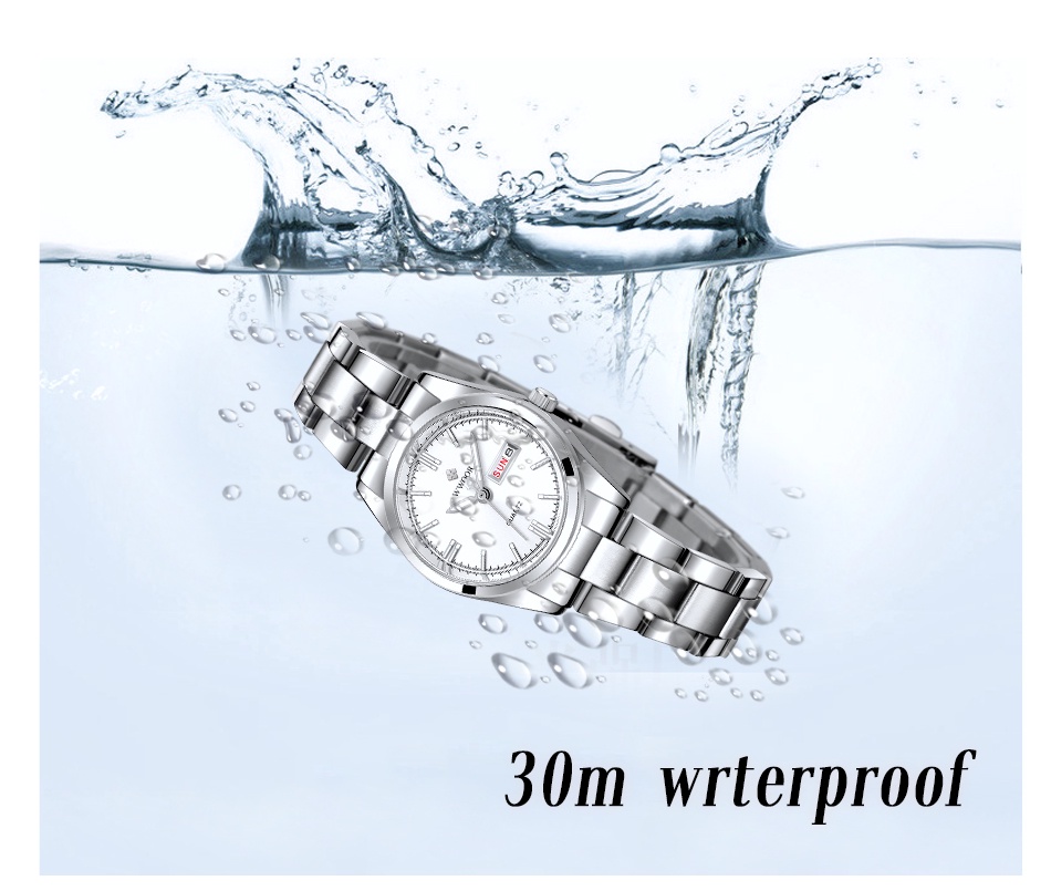รูปภาพของ WWOOR นาฬิกาข้อมือผู้หญิง นาฬิกาควอตซ์ กันน้ำ กันน้ำ แฟชั่นสำหรับผู้หญิง-8804
