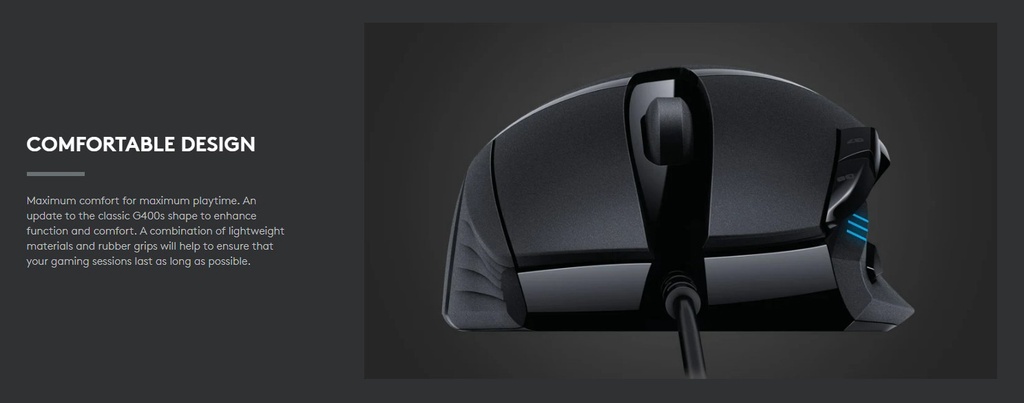 เกี่ยวกับสินค้า Logitech G402 Hyperion Fury FPS Gaming Mouse 4,000 DPI ( เมาส์เกมมิ่ง สำหรับเกม FPS ปุ่มมาโคร 8 ปุ่ม )