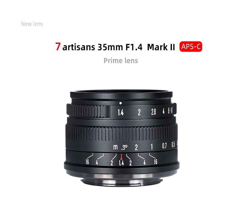 7artisans 35mm mark II aps-c Large Aperture สําหรับ Sony E Fuji XF  Canon EOS M M4 3mount Nikon Z Canon EOS R
