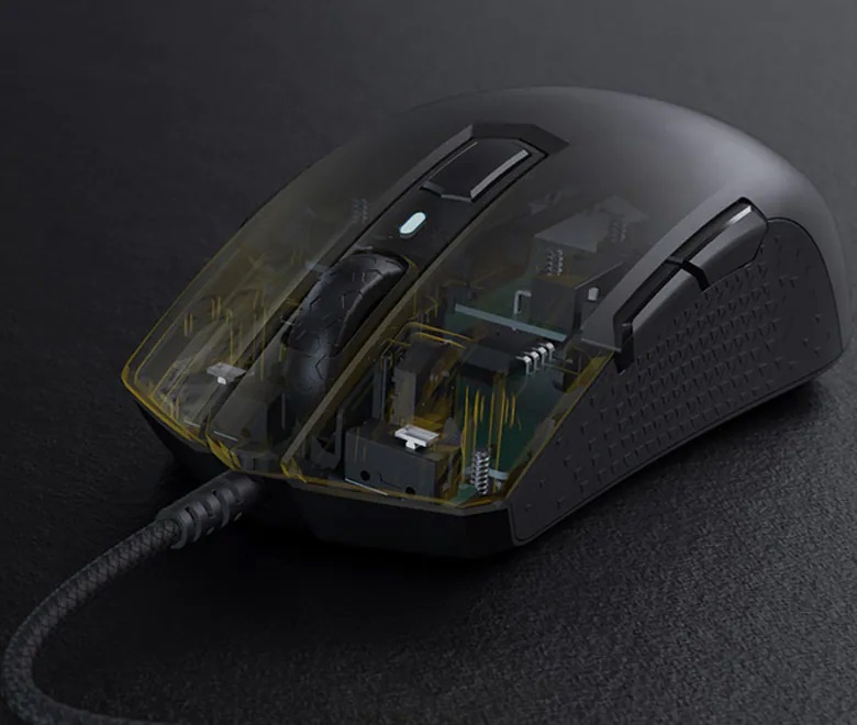 มุมมองเพิ่มเติมของสินค้า CORSAIR Mouse M55 RGB PRO Ambidextrous Multi-Grip Black