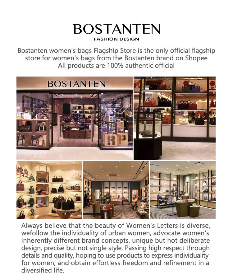 ลองดูภาพสินค้า Bostanten กระเป๋าสะพายข้างแฟชั่น หนัง PU ความจุขนาดใหญ่ สำหรับผู้หญิง
