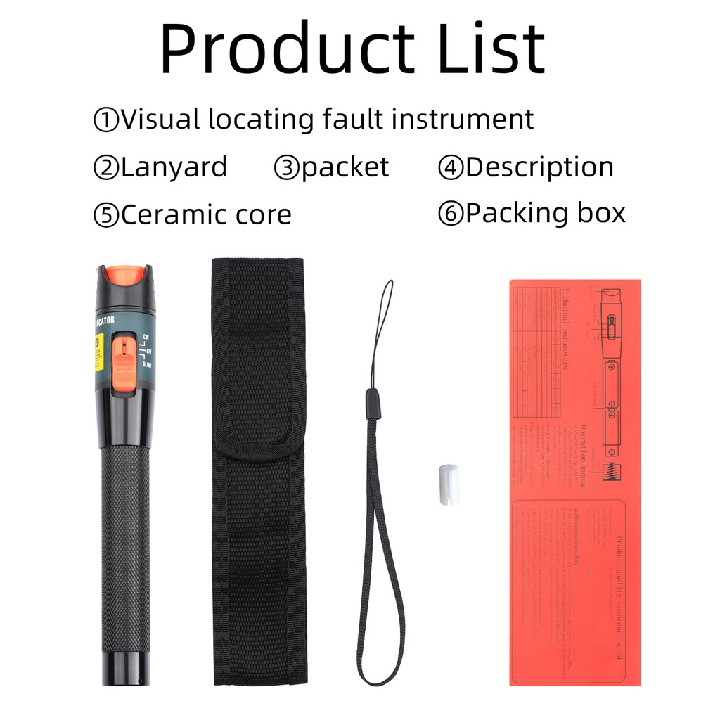 เครื่องมือทดสอบไฟเบอร์ออปติกโลหะ 5mw/ 10mw Visual Fault Locator Cable ...