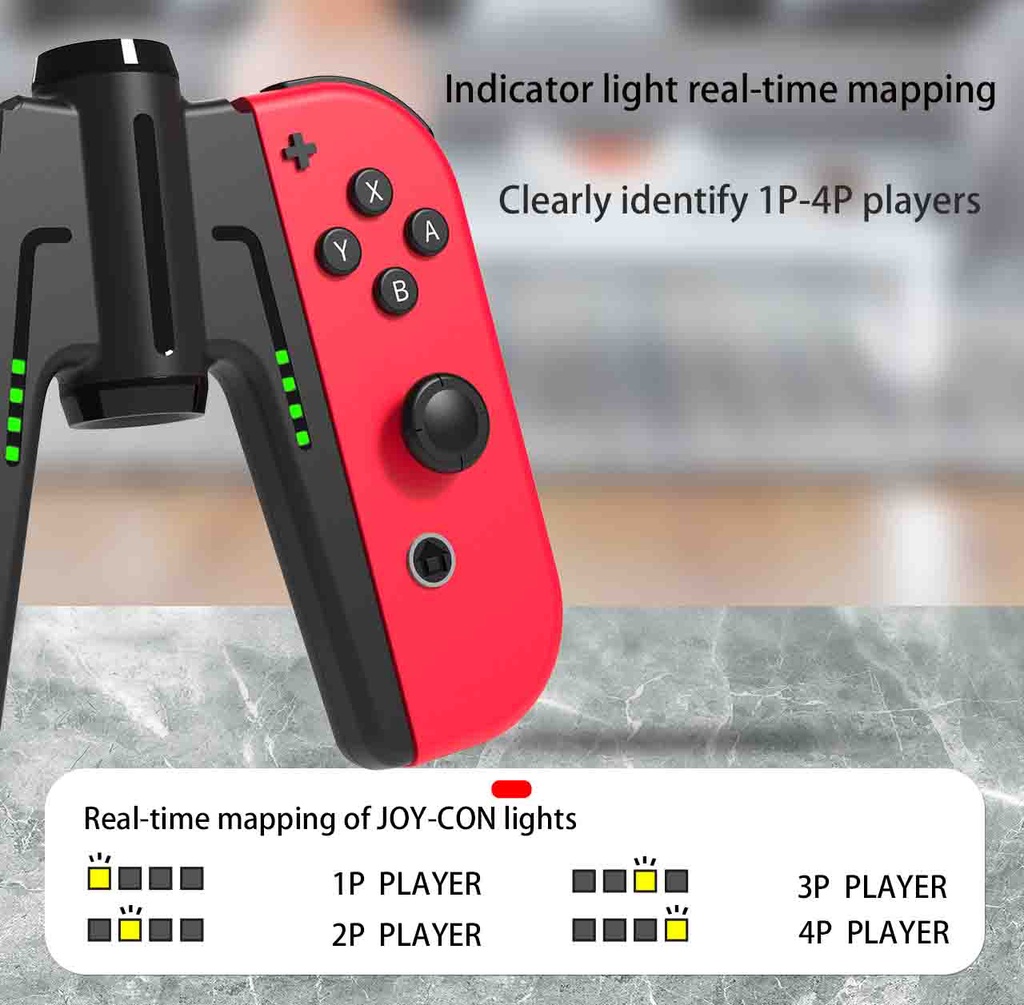 เกี่ยวกับ Iine แท่นชาร์จ สําหรับ Nintendo Switch Joy Con - สีดํา