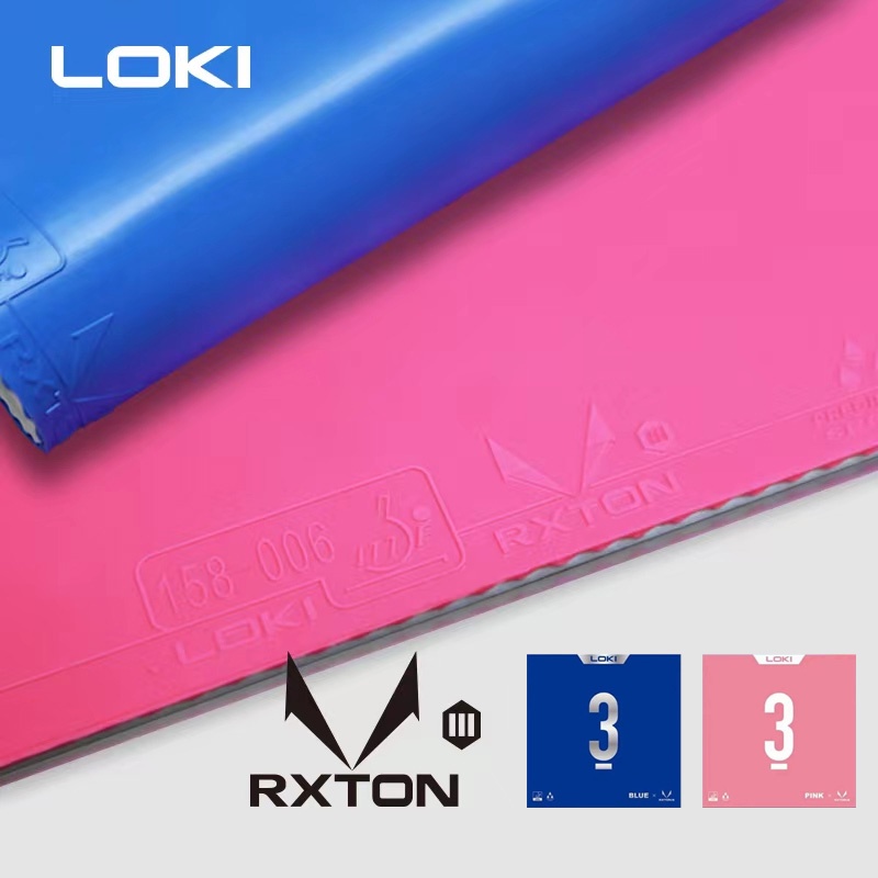 LOKI RXTON 3 สีฟ้าและชมพู ยางปิงปองยืดหยุ่นทนทาน | Shopee Thailand