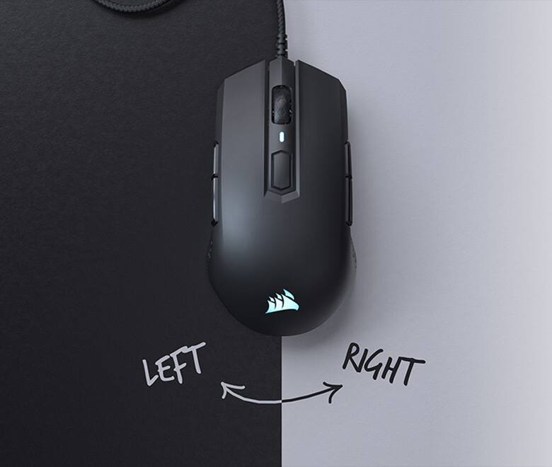 มุมมองเพิ่มเติมของสินค้า CORSAIR Mouse M55 RGB PRO Ambidextrous Multi-Grip Black