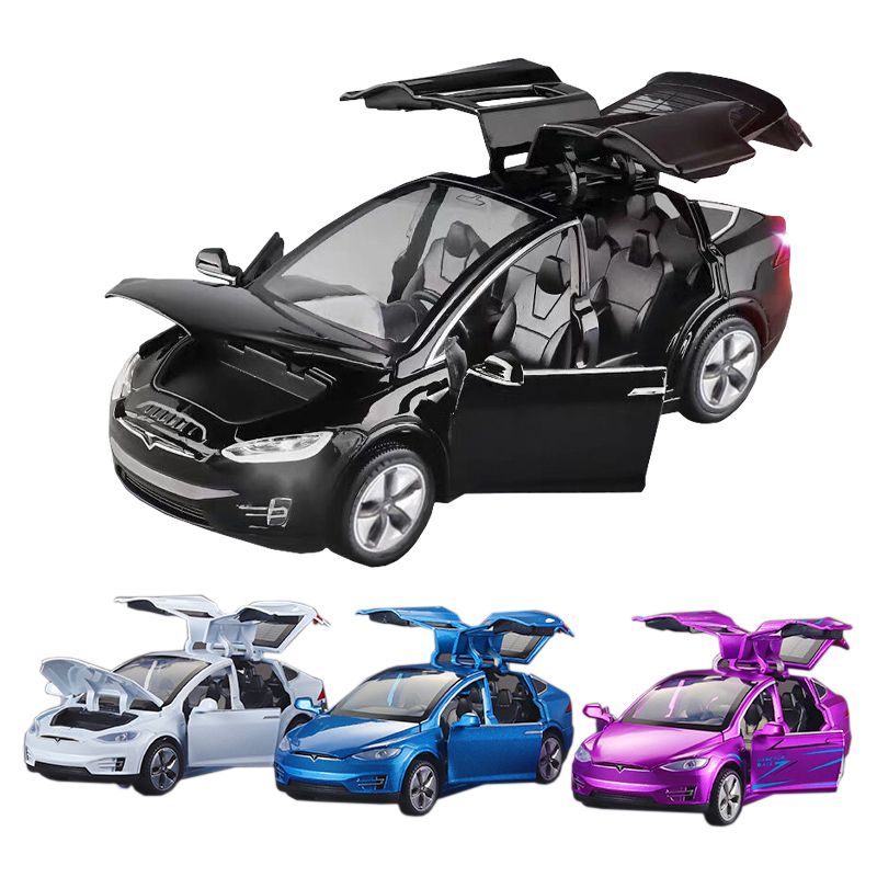 132 Tesla โมเดลสมจริง XS รถของเล ่ นโลหะผสมพร ้ อมประตูอเนกประสงค ์ และ ...