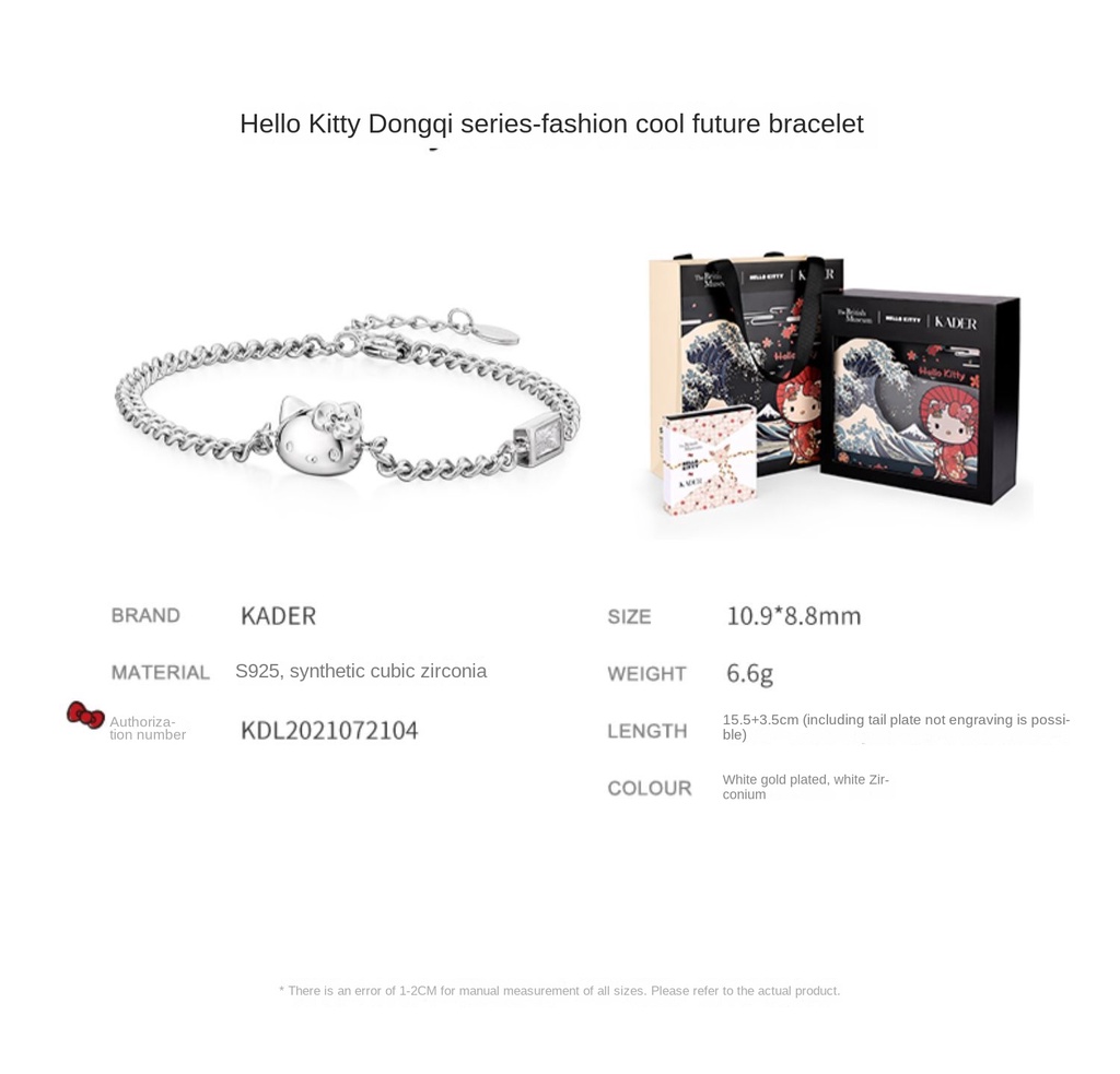 Hello Kitty Bracelet Female Cartoon Sweet Girl Kitty Jewelry 2023 New ...