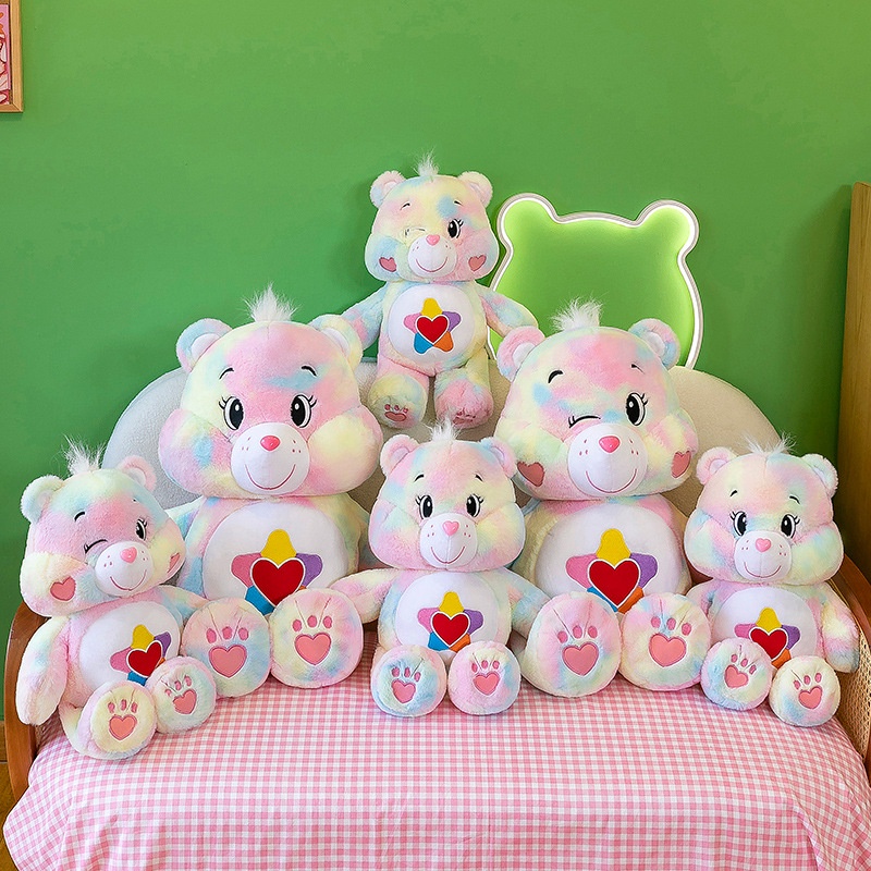 เกี่ยวกับสินค้า 20/48cm Lovely Rainbow Care Bears Plush Toys Animals Plush Doll Toys Bear Soft Doll Baby child Birthday Gift
