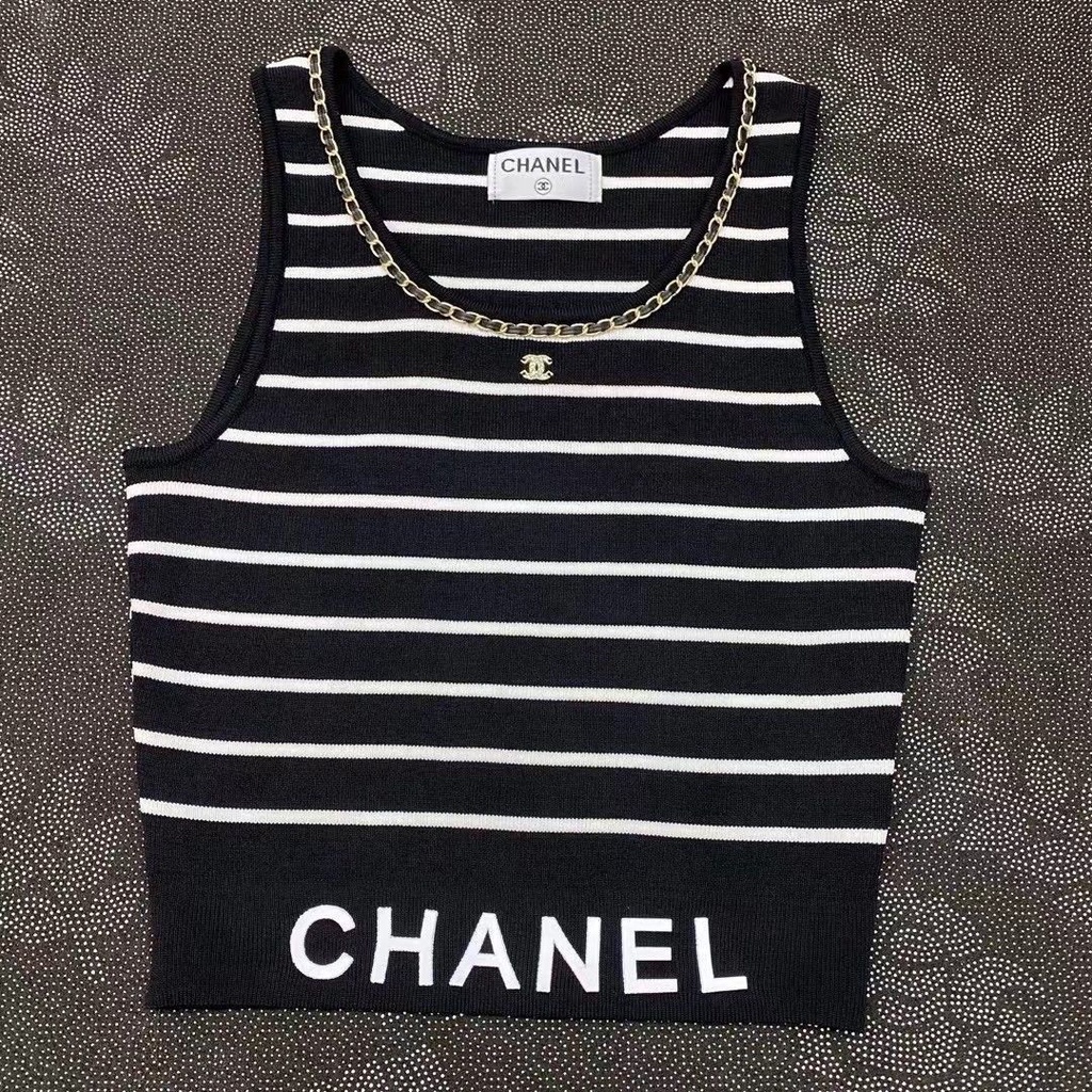 พร้อมส่ง-chane-เสื้อสายเดี่ยว-แขนกุด-สไตล์เกาหลี-2022