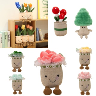 30cm Tulip Succulent Jellycat Mushrooms Potted Pines Plush Plants Cloth Art Stuffed Toy Children Baby Birthday Decoration Gifts