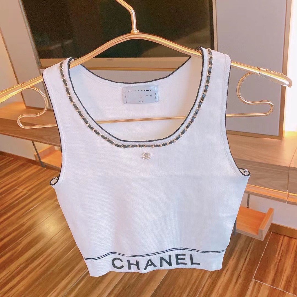 พร้อมส่ง-chane-เสื้อสายเดี่ยว-แขนกุด-สไตล์เกาหลี-2022