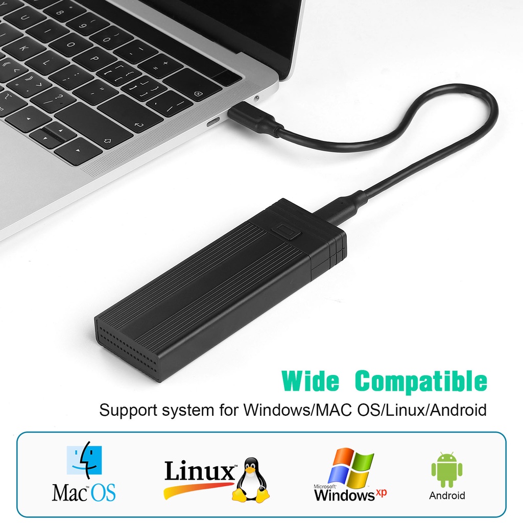 ฮับ USB C M.2 NVMe NGFF SSD Enclosure,NVMe Case Box SD TF Card Reader ...