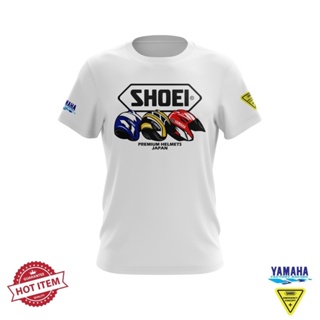 [พร้อมส่ง] เสื้อยืด ลาย Baju Shoei J Force 2 JF2 100% สําหรับแข่งรถจักรยานยนต์ Yamaha