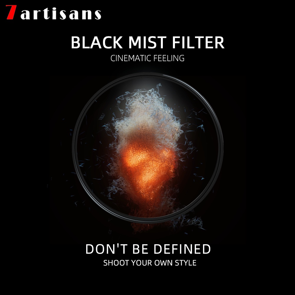 เกี่ยวกับ 7Artisans Black Mist Filter 1/2 1/4 1/8 Black Mist Ultra Slim Frame AGC Optical Glass เคลือบ MRC46/49/52/55/58/62/67/72/77/82mm