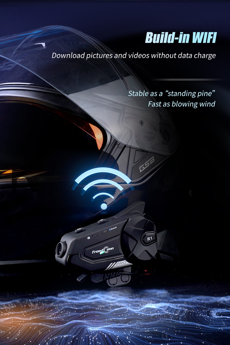 Freedconn R1 PRO ชุดหูฟังบลูทูธ 1440P WiFi 2K บันทึกวิดีโอ 6 คน กันน้ํา ...