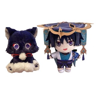 Genshin Impact Wanderer Cat ตุ๊กตายัดไส้ ของเล่นตุ๊กตา Scaramouche Kunikuzushi Plushie ของขวัญวันเกิด สําหรับเด็ก