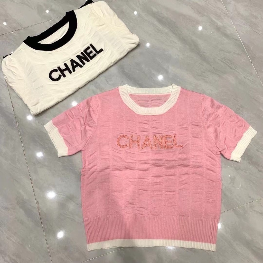 พร้อมส่ง-chane-เสื้อกันหนาว-แขนสั้น-สวมใส่สบาย-สําหรับผู้หญิง