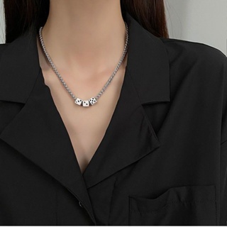 Dice Necklace Accessories Trend Personality Street Hip Hop Clavicle Chain