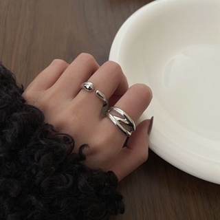 แหวนไม้กางเขน แบบเรียบง่าย สไตล์เกาหลี อุปกรณ์เสริม