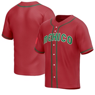 Bg เสื้อกีฬาเบสบอล ปักลาย Mexico 7 URIAS 34 สีแดง สไตล์ฮิปฮอป เหมาะกับฤดูร้อน 2023