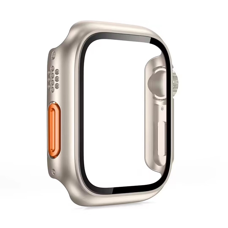คำอธิบายเพิ่มเติมเกี่ยวกับ กระจก + เคส สําหรับ Apple Watch 8 7 45 มม. 41 มม. 44 มม. 40 มม. ฝาครอบป้องกันหน้าจอ เปลี่ยนกันชนพิเศษ iWatch Series 4 5 6 SE อุปกรณ์เสริม