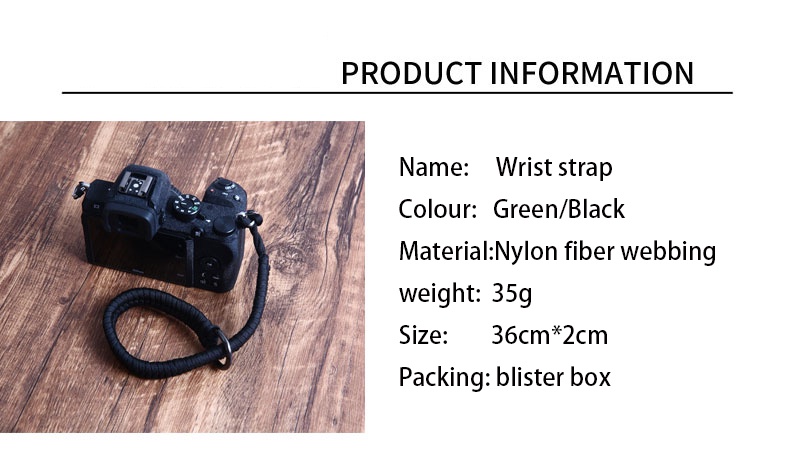 ข้อมูลเกี่ยวกับ สายรัดข้อมือกล้อง Micro SLR Canon Sony Fuji Polaroid ป้องกันการสูญหาย