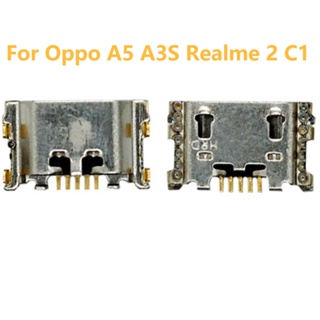 พอร์ตชาร์จ Micro USB 5 Pin สําหรับ Oppo A5 A3S Realme 2 C1 1 ชิ้น