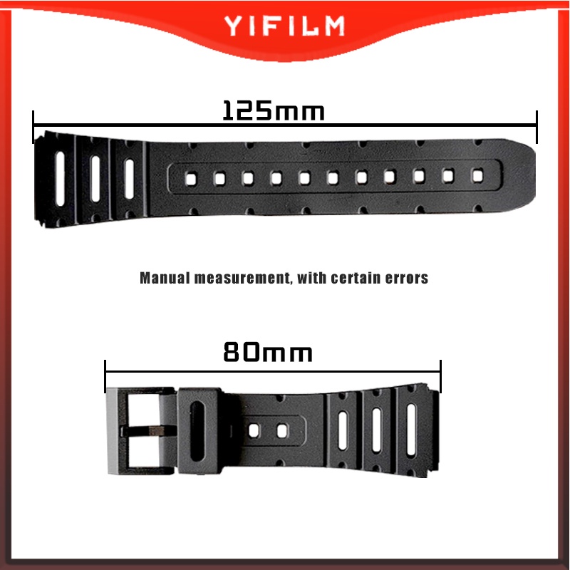 yifilm-สายนาฬิกาข้อมือยาง-20-มม-สําหรับ-casio-g-shock-w-720-w-722-w-741-wl-100-ca-53-ca-61