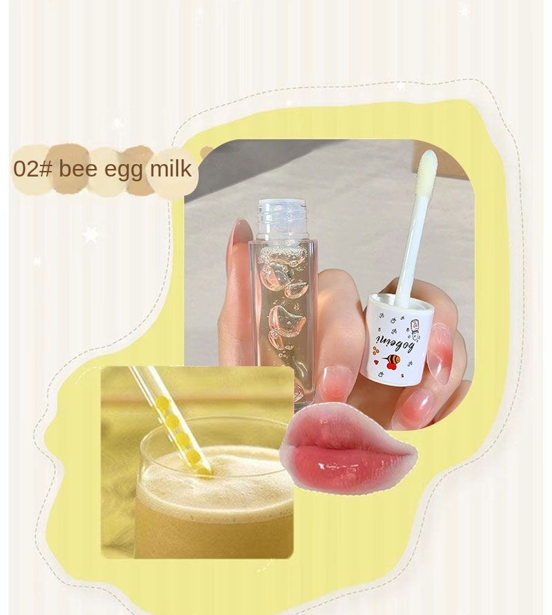 รูปภาพเพิ่มเติมเกี่ยวกับ Peach Milk Honey ลิปกลอส น้ํามันน้ําผึ้ง บรรเทาอาการแห้ง ชุ่มชื้น จางหาย ลิปไลน์ น้ํา เบา ลิปหัวแปรงใหญ่ เกาหลี น่ารัก แต่งหน้า