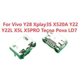 Charging Port 5 Pin For Vivo Y28 Xplay3S X520A Y22 Y22L X5L X5PRO Tecno Pova LD7 Charging Pin Port Connector