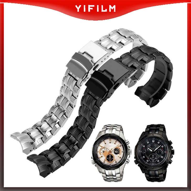 yifilm-สายนาฬิกาข้อมือสเตนเลส-พร้อมหัวเข็มขัดโลหะ-สําหรับ-casio-watch-ef-312-ef-533-ef-521-ef-535-ef-546-ef-563-ef-546